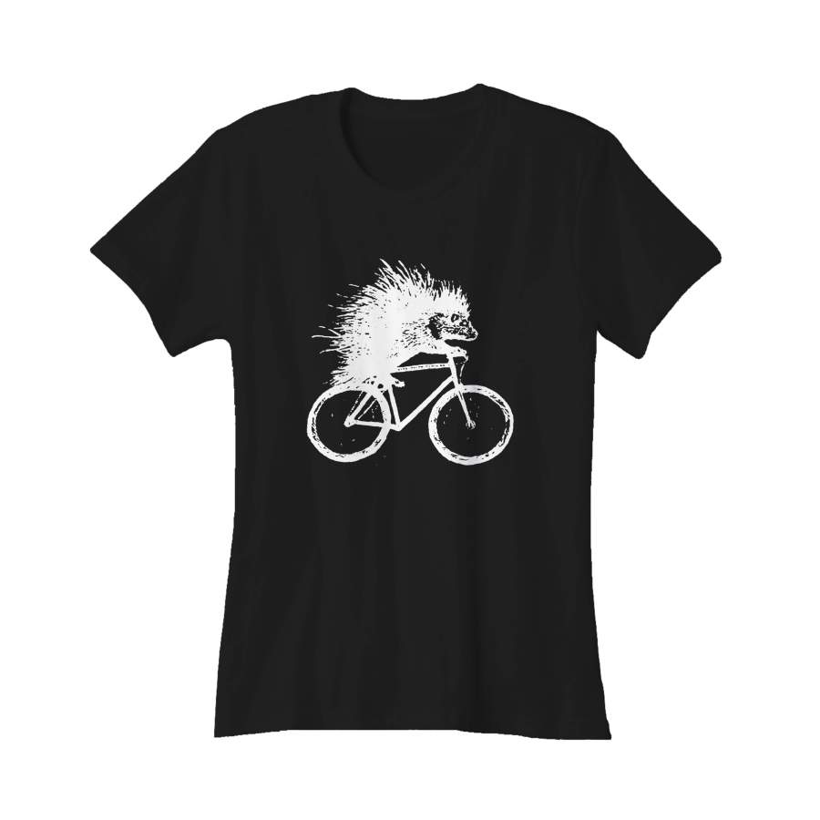 Porcupine On A Bicycle Eco Friendly Animal Hedgehog Women’s T-Shirt