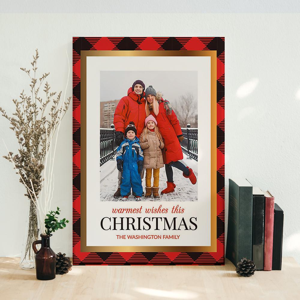 ViticStore™ Warmest Wishes, Customize Family Picture- Christmas canvas for decor, family gift, home decor, christmas gift