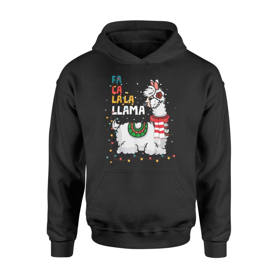 Fa La La La Llama Christmas T Shirt Llama T-Shirt – Standard Hoodie