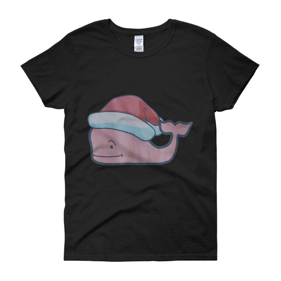 Santa Whale Funny Christmas Women’S T Shirt