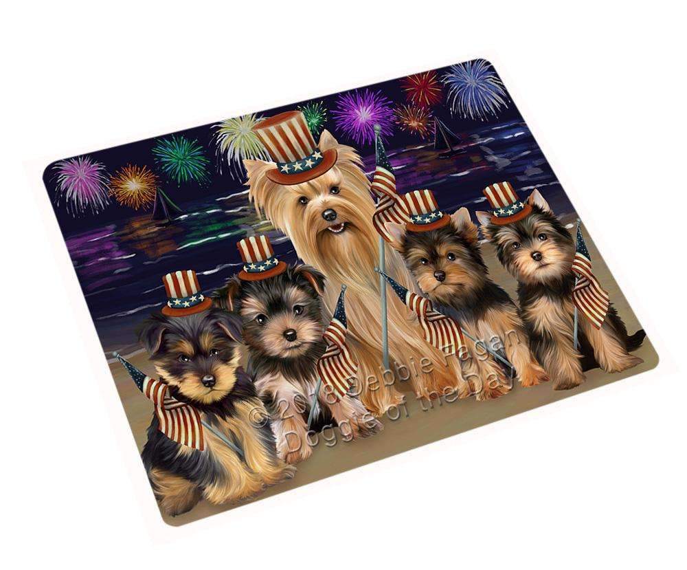 4Th Of July Independence Day Firework Yorkshire Terriers Dog Blanket Blnkt62400