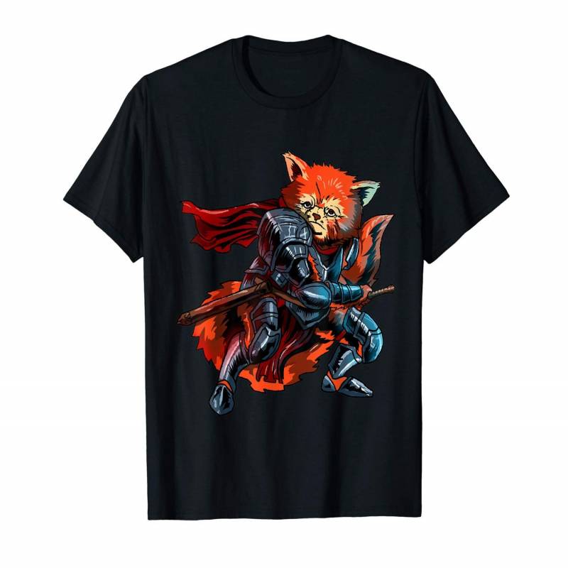 Red Panda Knight Cute Animal Funny Cavalier Cool Gift Idea T-shirt