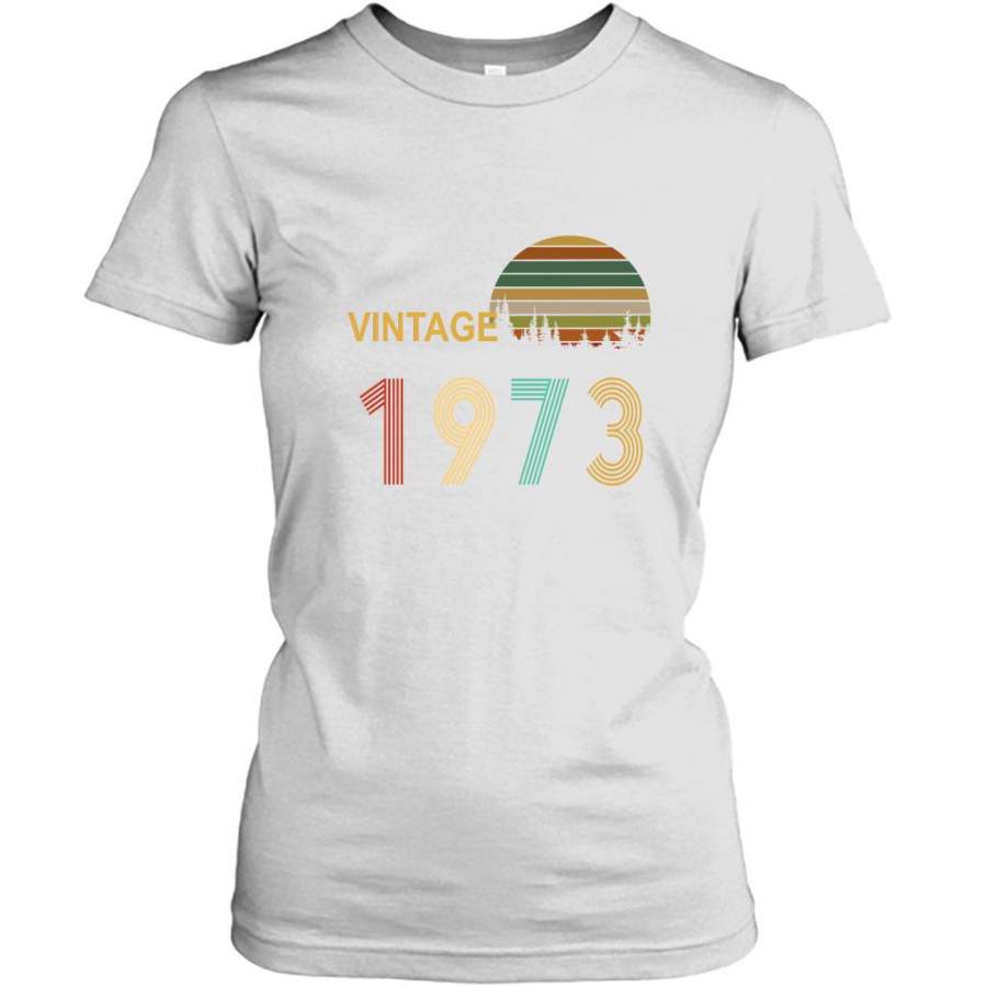 Vintage 1973, Birthday Gift, Retro Classic – Gildan Women Shirt