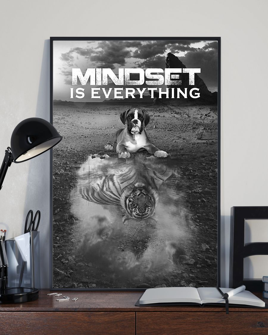 Boxer Tiger Reflection Poster – Gifts For Dog Lover | Puppies Home Room Wall Art – Mindset Is Everything – Mostsuit