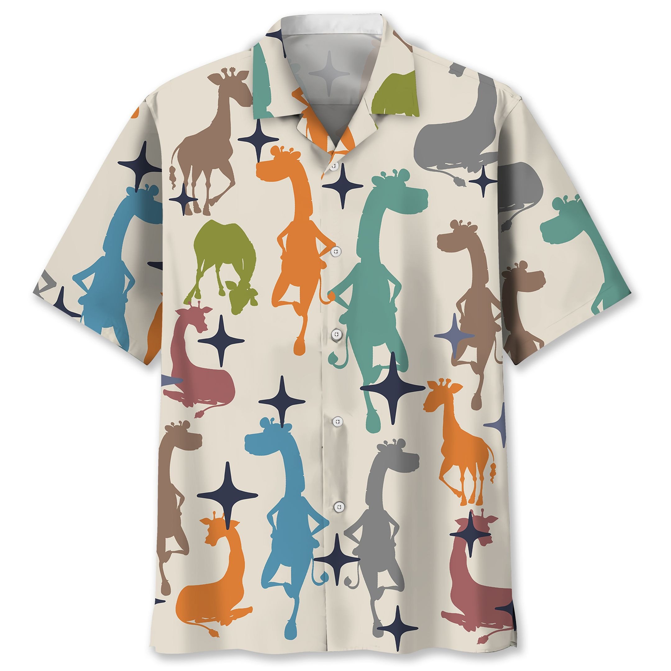 Giraffe Colorfull Hawaiian Shirt Ha75903