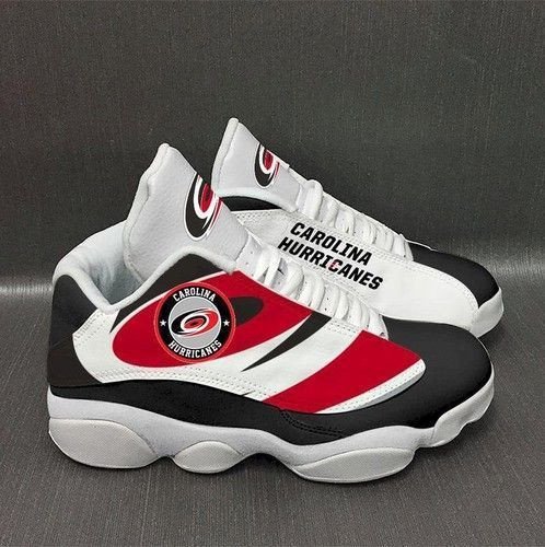 Carolina Hurricanes Black Red White Air Jordan 13 Printing Shoes Sneaker