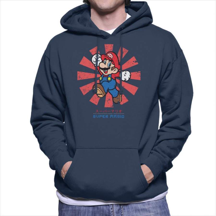 Super Mario Retro Japanese Men’s Hooded Sweatshirt