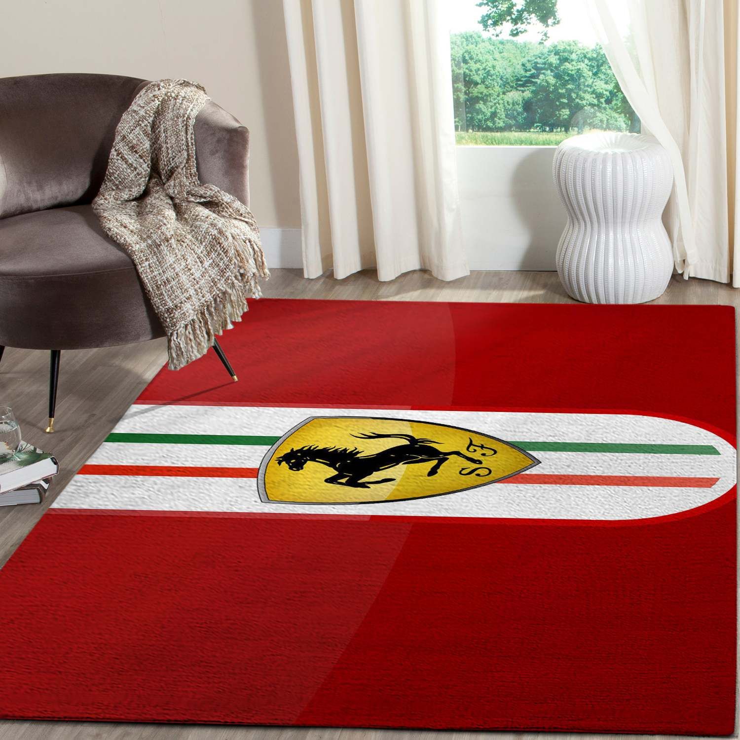 Ferrari Logo SuperCars Area Rugs Living Room Carpet FN121223 Local Brands Floor Decor