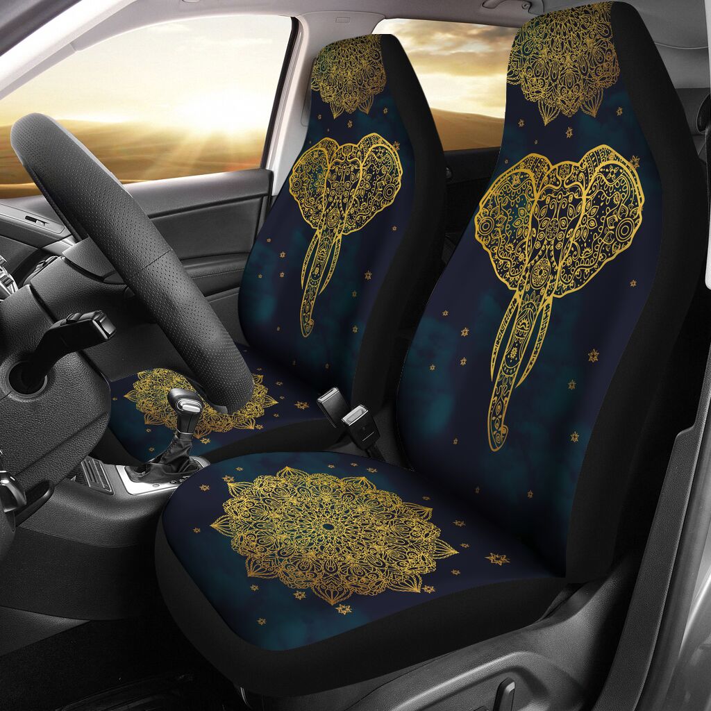 Mandala Elephants Elephant Seat Covers 0622