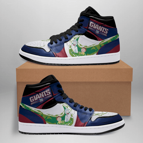 Rick And Morty New York Giants Sneakers Air Jordan Sneakers Aj1134 Air Jordan High Sneakers Sport Sneakers