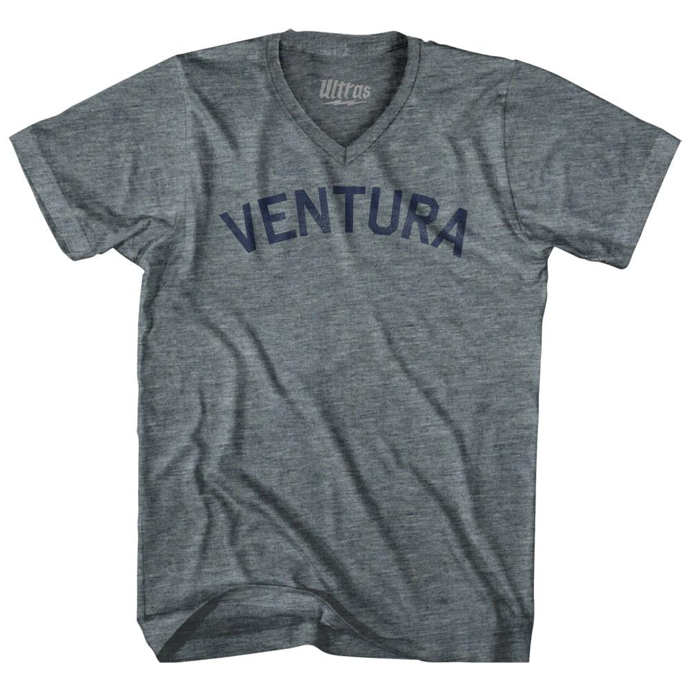 California Ventura Adult Tri-Blend V-neck Womens Junior Cut Vintage T-shirt