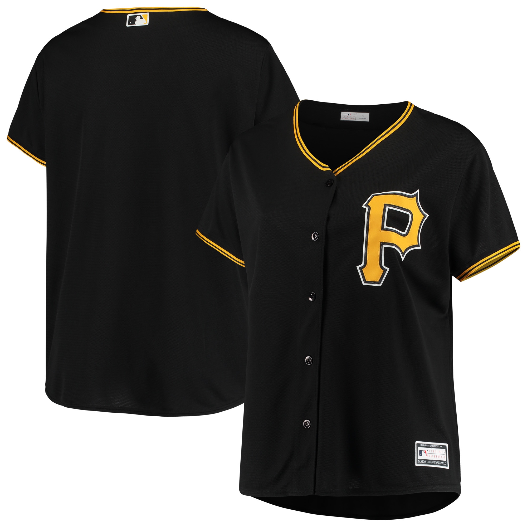 Women’s Pittsburgh Pirates Black Plus Size Alternate Team Jersey