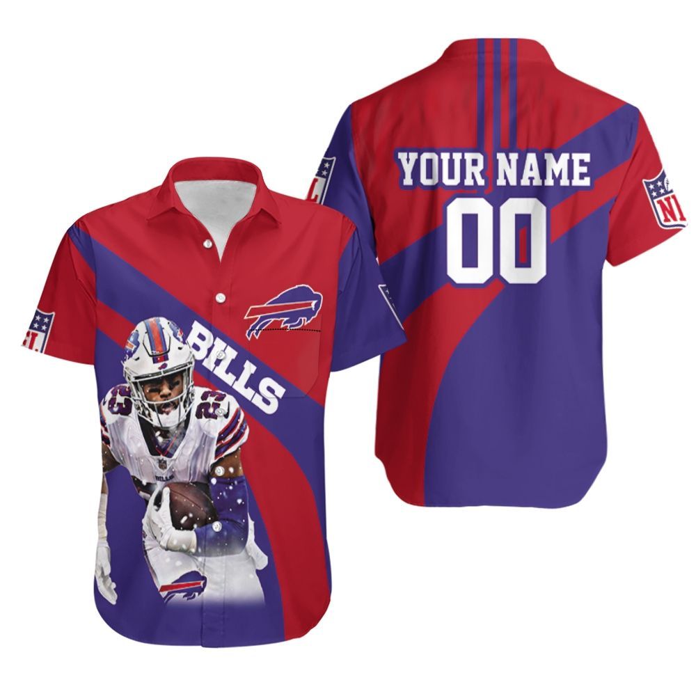 Buffalo Bills Number 23 Aaron Williams With Sign Personalized Hawaiian Shirt