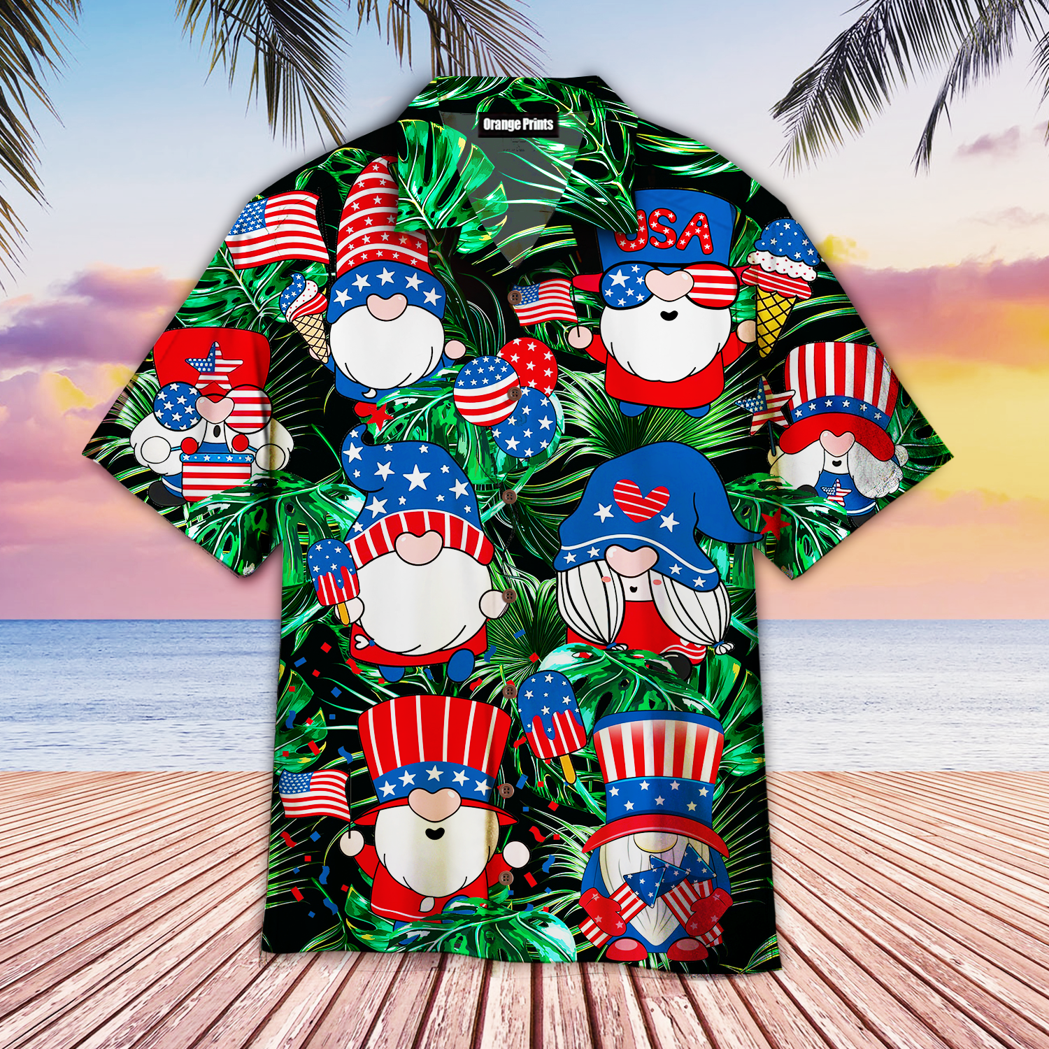 Of July Happy Independence Day Gnomes Dancing Aloha Hawaii Shirts For Men And Women Ha333