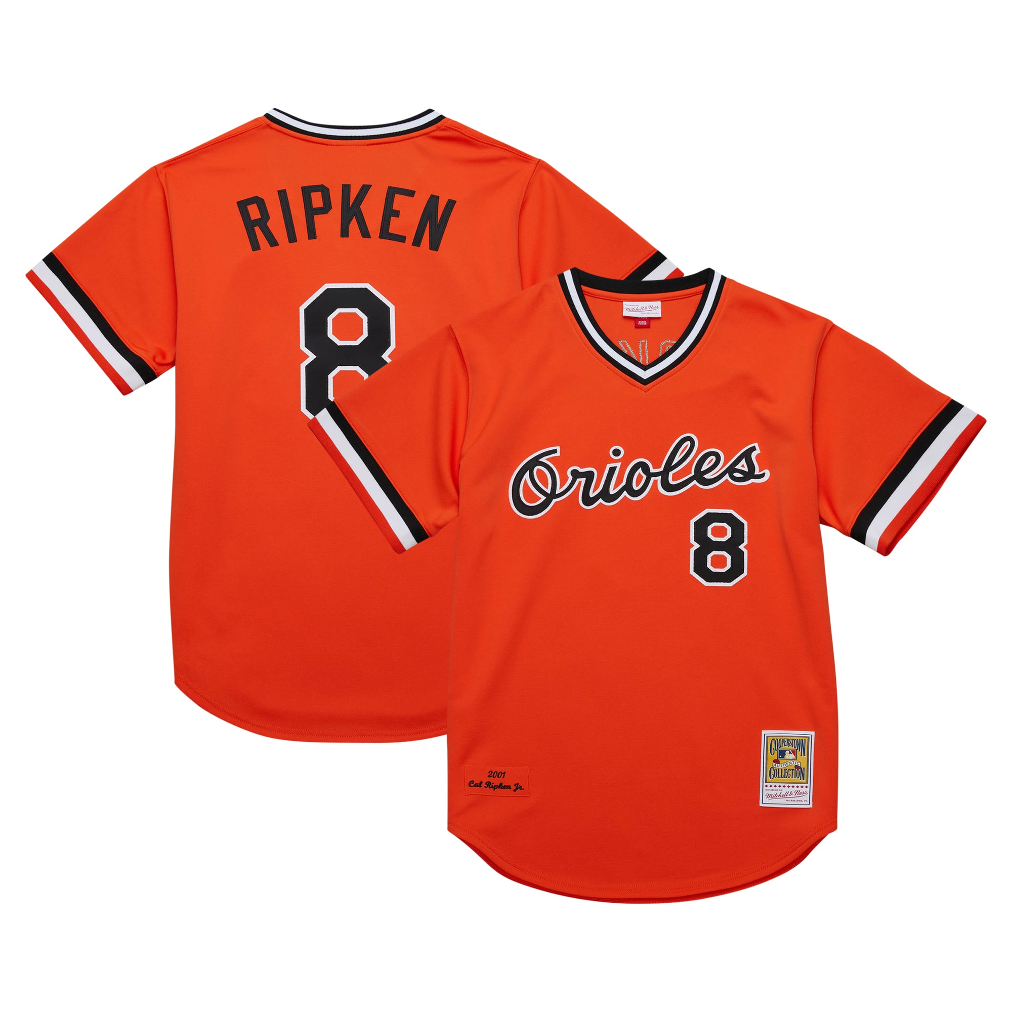 Cal Ripken Jr. Baltimore Orioles Mitchell & Ness 2001 Cooperstown Collection Authentic Throwback Jersey – Orange