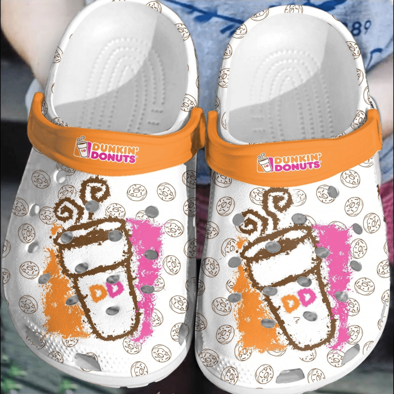 Dunkin Donuts Crocs Comfortable Clogs Crocband Shoes For Men Women