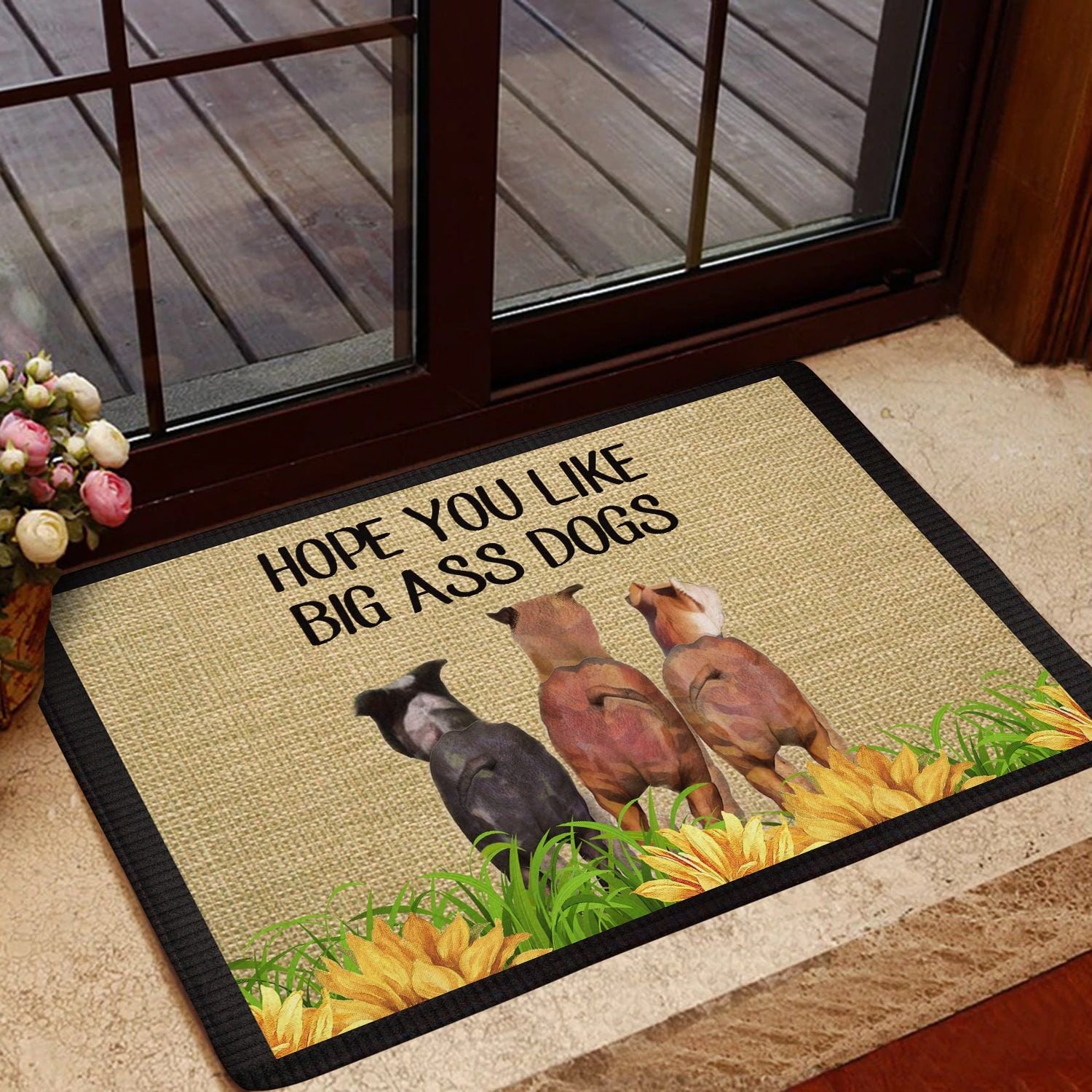 U Hope You Likes Big Ass Dogs Pitbull All Over Printing Doormat