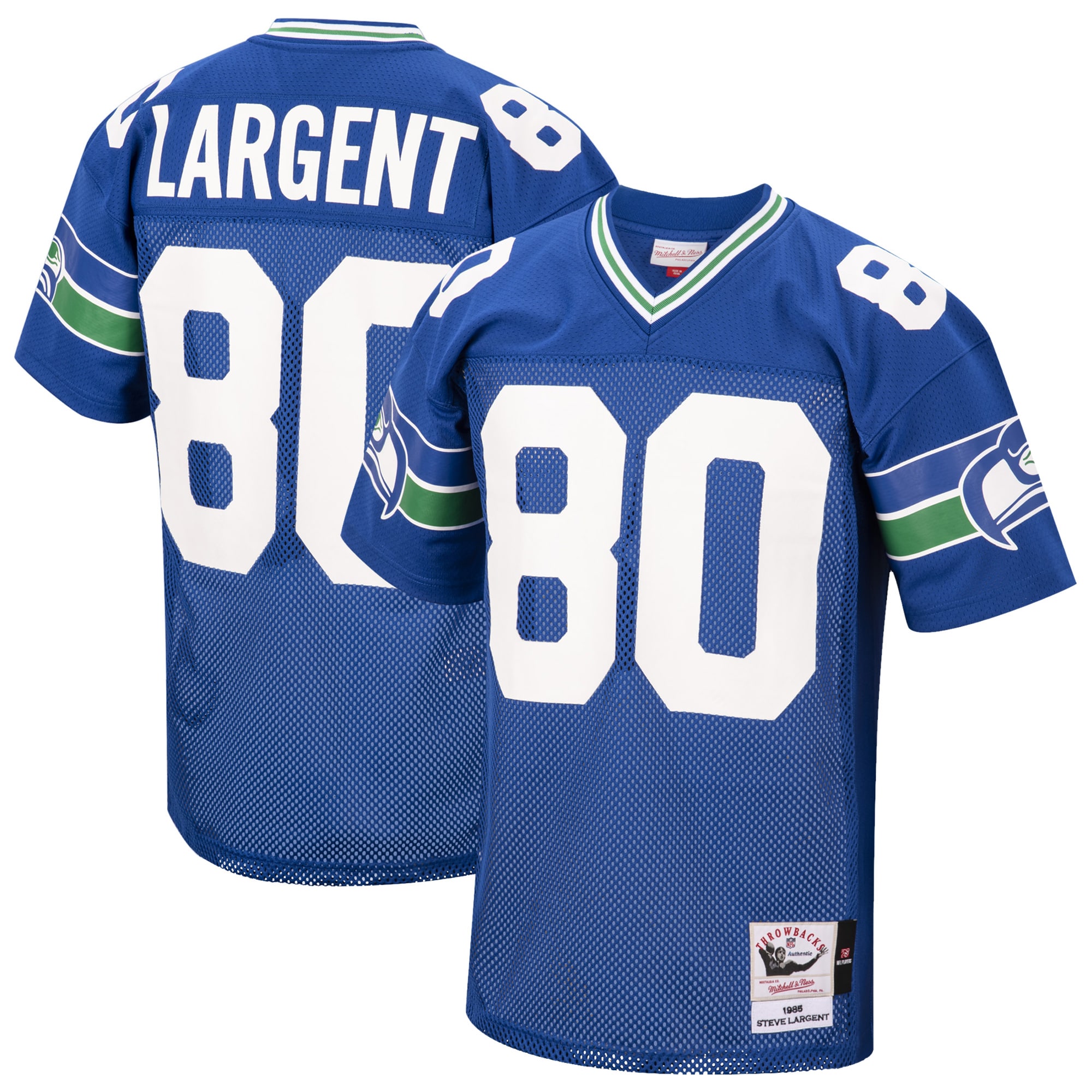 Steve Largent Seattle Seahawks 1985 Mitchell & Ness Authentic Throwback Retired Player Jersey – Royal