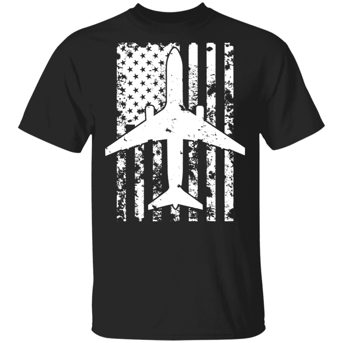 Aviation T-Shirt Vintage American Flag Shirt Graphic Tees Men Gift For Plane Lovers