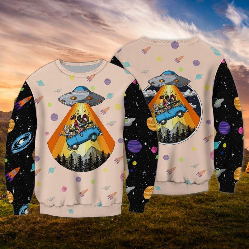 Alien Hippie Ufo Universe Cool 3D Sweatshirt