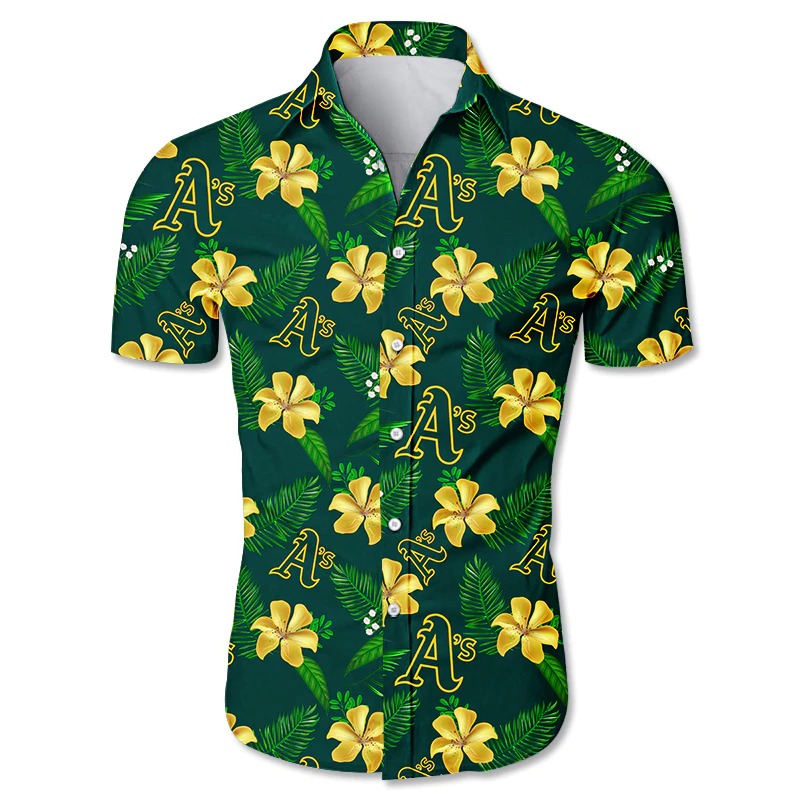 Oakland Athletics Hawaii Shirt Tropical Flower Gift For Fans Ha104570