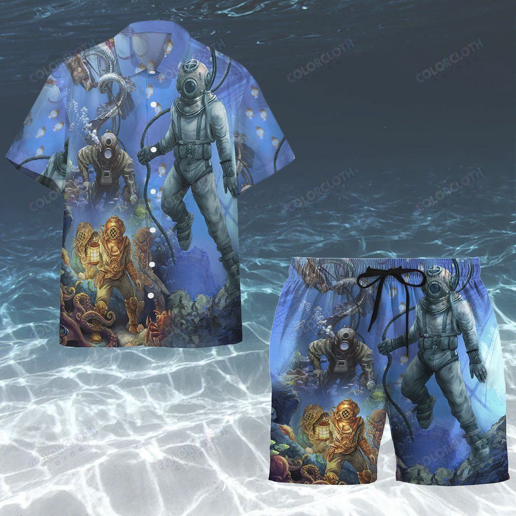 Lets Go Diving Short And Hawaiian Shirt Ha109200