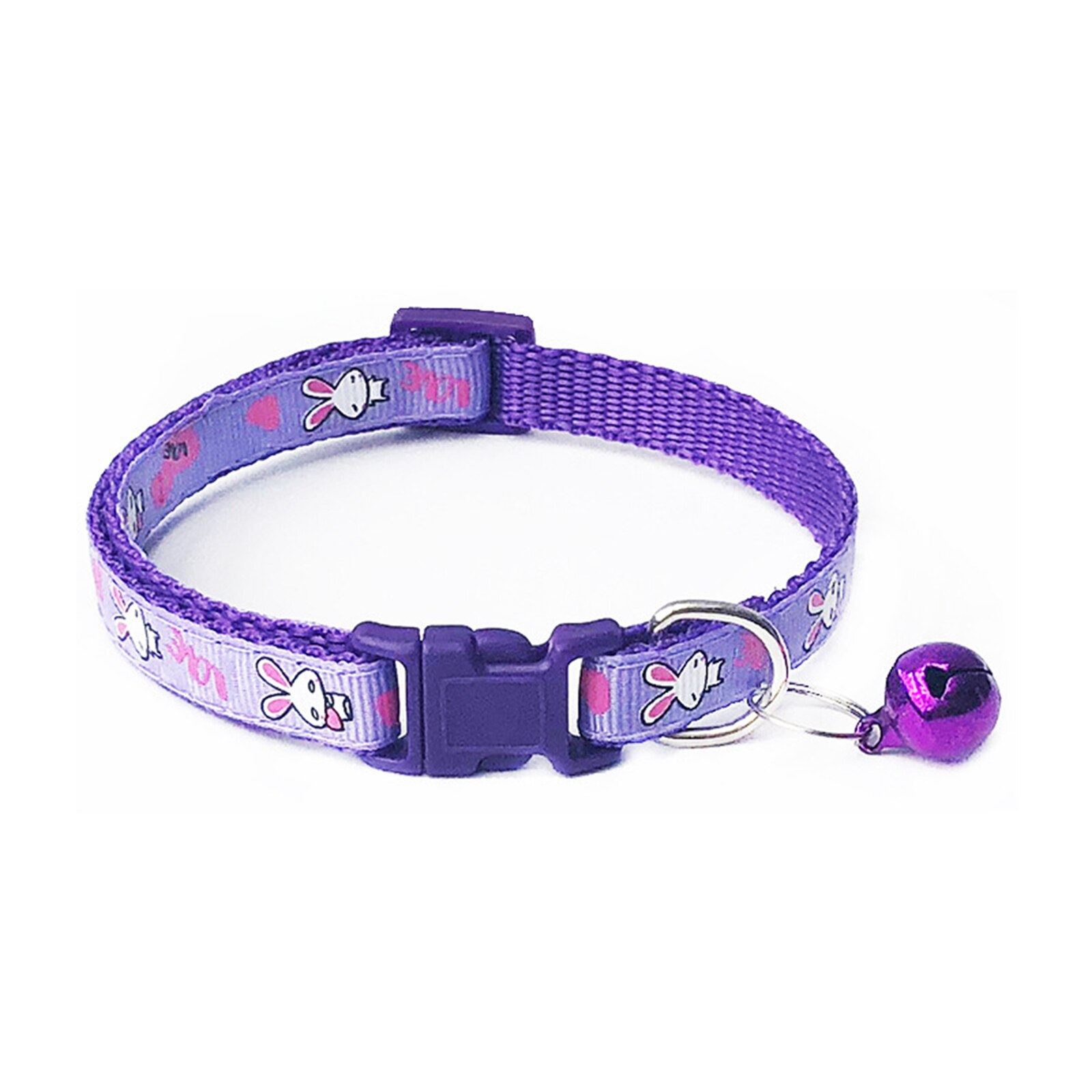 Cute Polyester Dog Collar Cartoon Rabbit Adjustable Dog Collars With Bell Pets Dog Cat Pupply Pet Supplies Accessories, 1 Piece alx