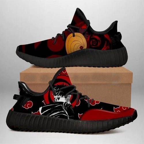 Akatsuki Obito Naruto Shoes Black Gift Idea My Son Myfriend Father’S Day Shoes Yeezy Sneakers