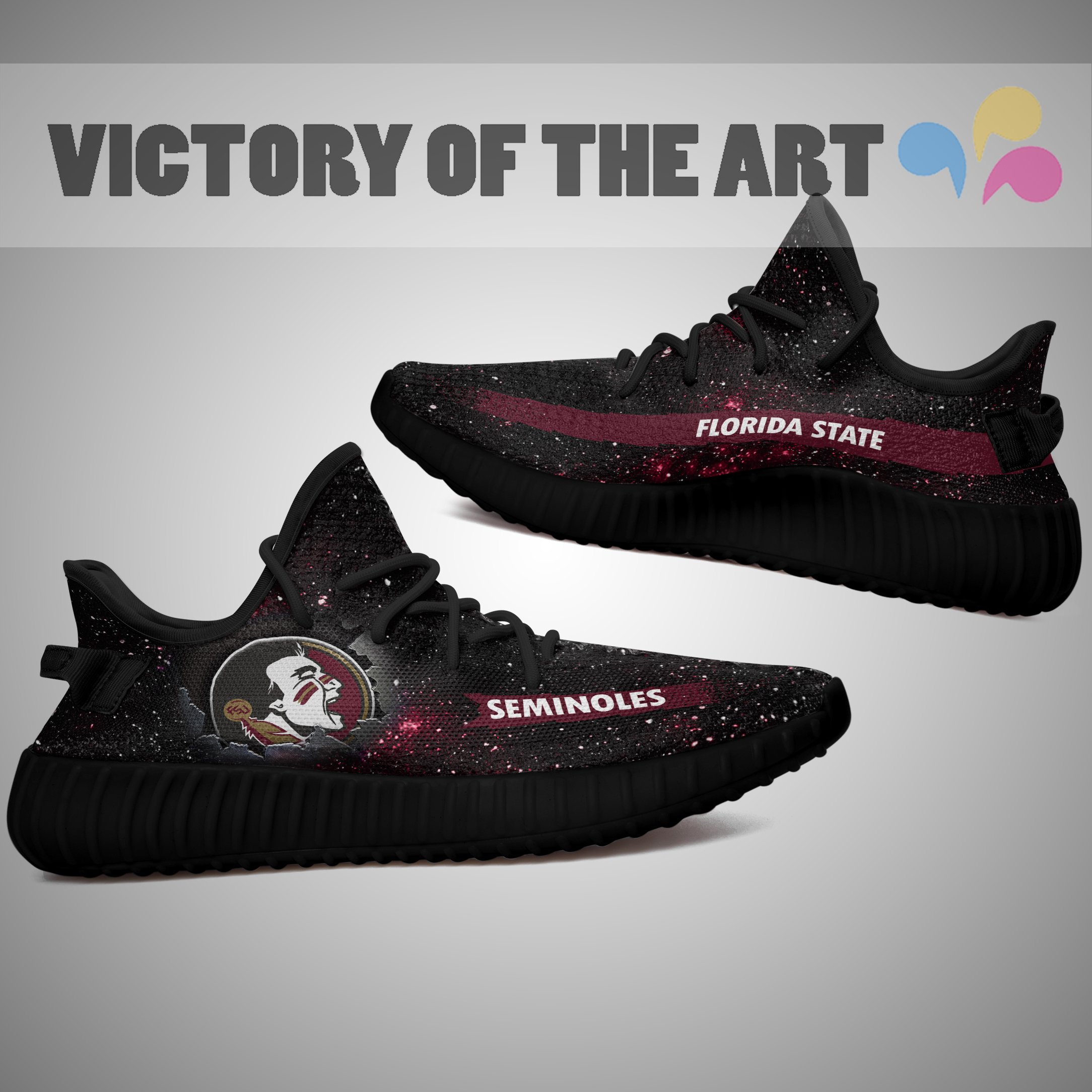 Art Scratch Mystery Florida State Seminoles Shoes Yeezy