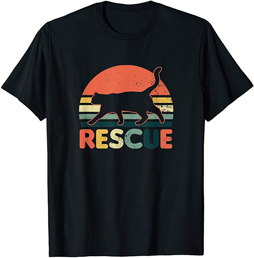 Adoption Design Vintage Retro Sunset Rescue Gift T-Shirt