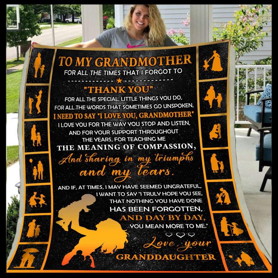 Blanket Gift For Grandmother Thank You For All The Special You Do