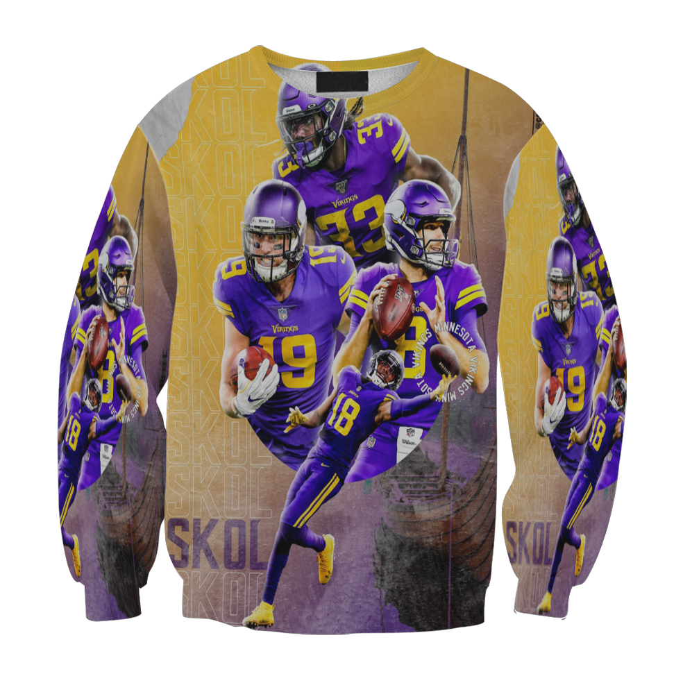 Minnesota Vikings Team V2 Gift For Fan 3D Full Printing Sweatshirt