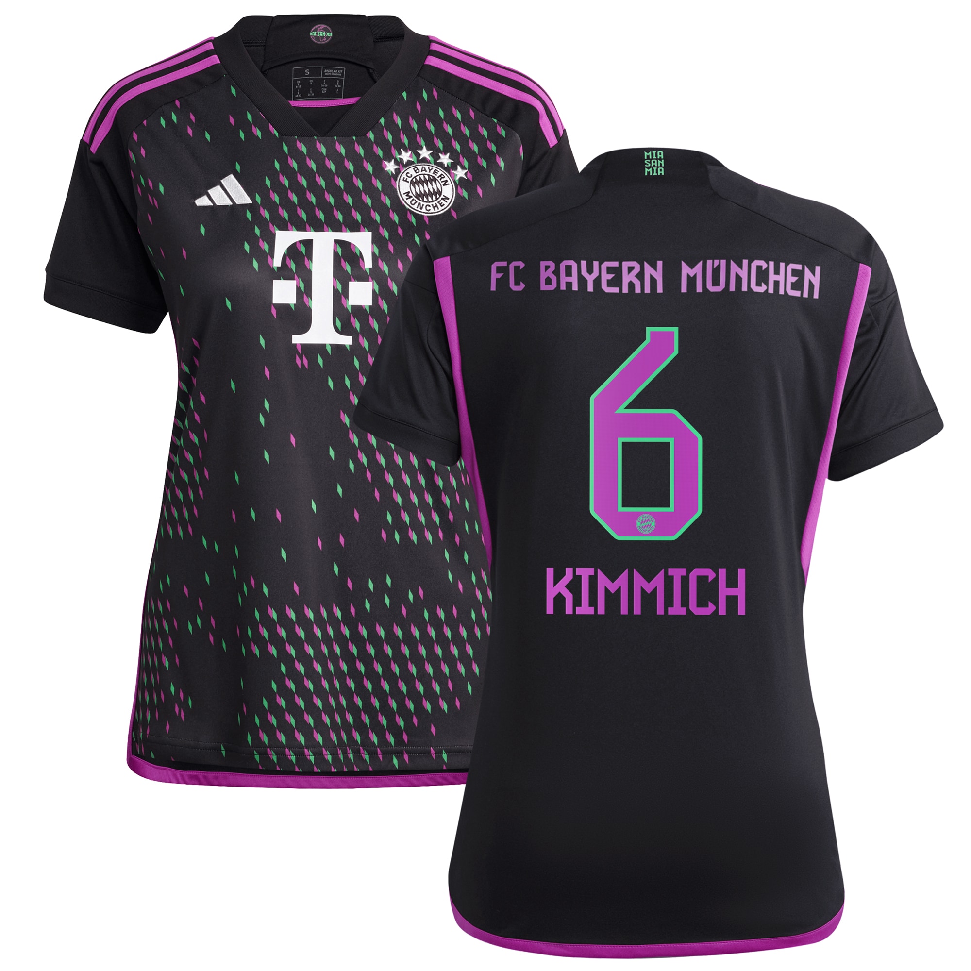 Joshua Kimmich Bayern Munich Women's 2023/24 Away Replica Player Jersey – Black