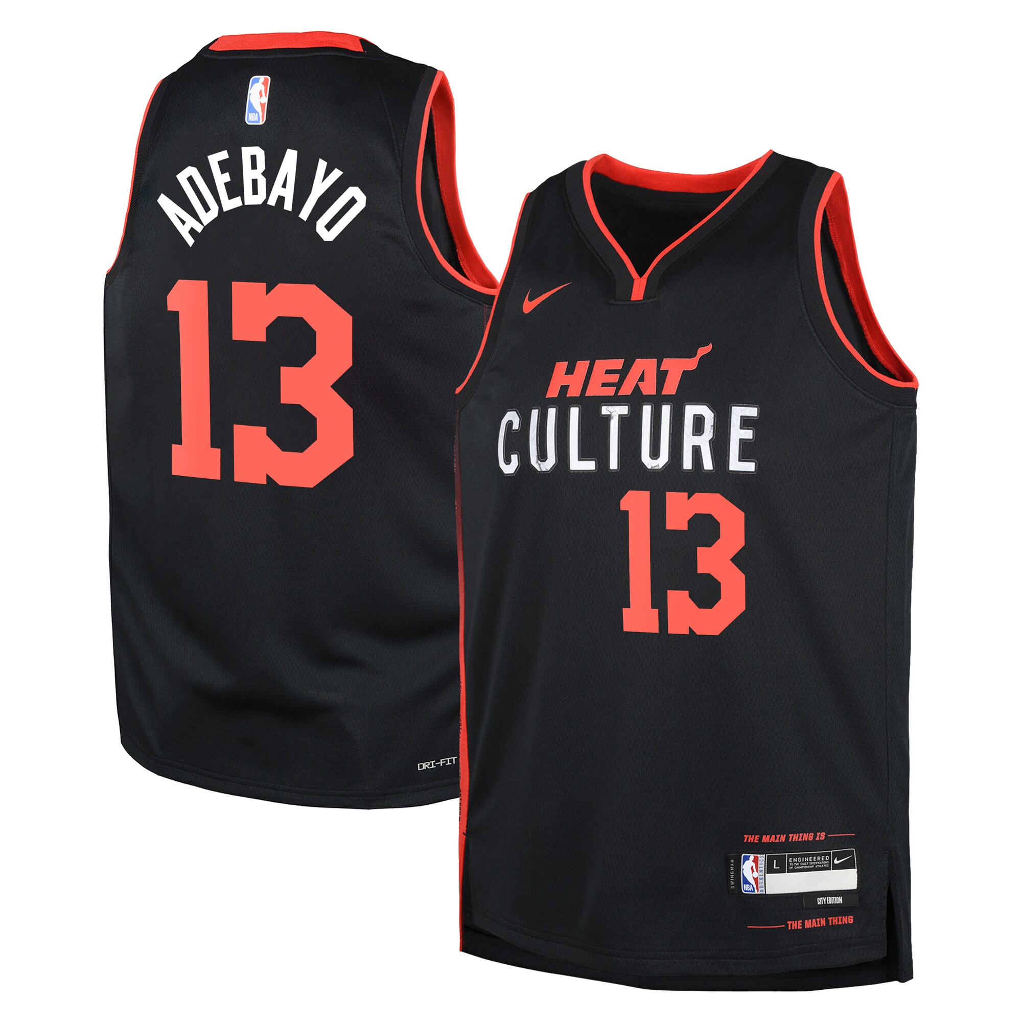 Miami Heat City Edition Swingman Jersey 23 – Black – Bam Adebayo – Youth