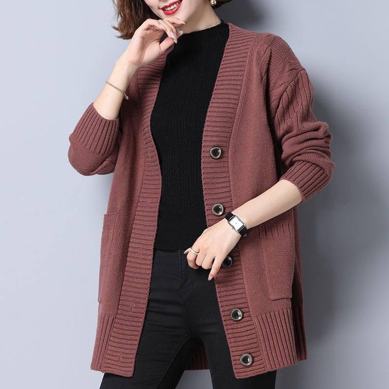 Women Sweater 2022 New Autumn/winter Fashion Women Cardigans Long Sleeve Button Sweater Women Casual Solid Long Women Cardigan alx