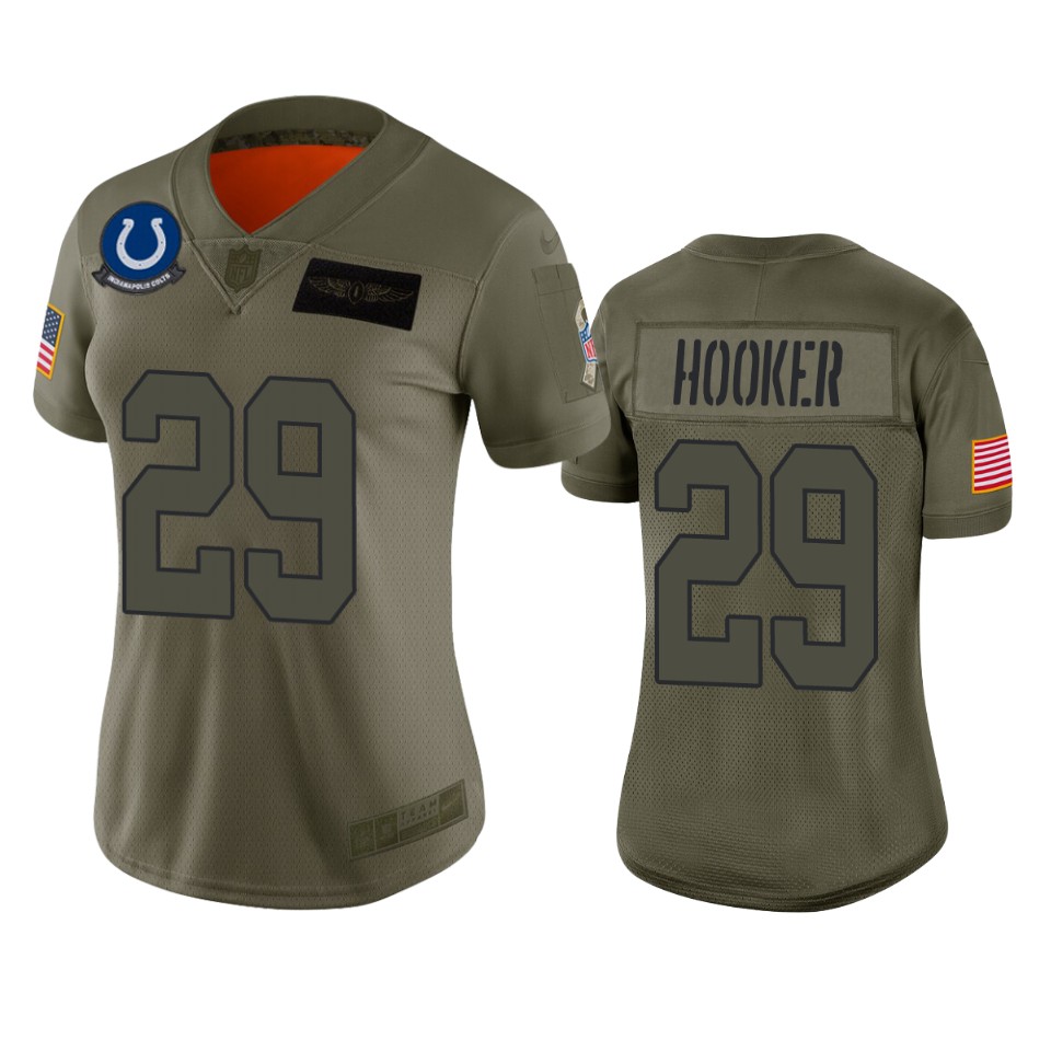 Womens Indianapolis Colts Malik Hooker Camo 2019 Salute To Service Limited Jersey