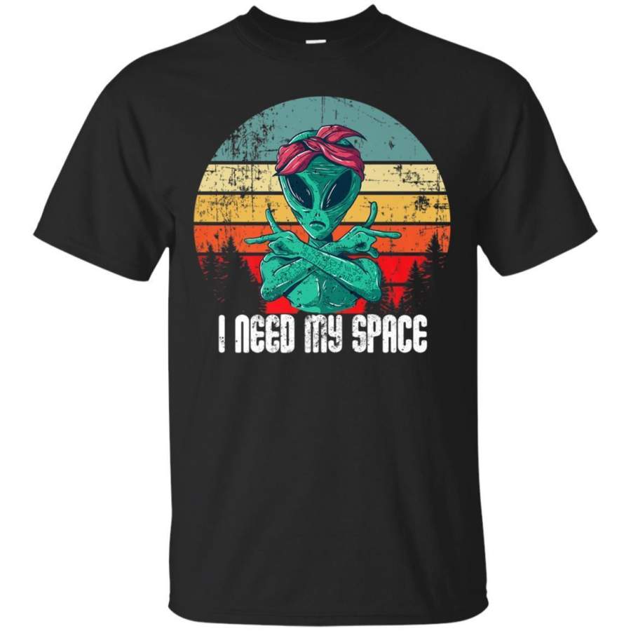 AGR I Need My Space Alien Gangsta In Sunset Retro Style Tshirt Jaq T-shirt