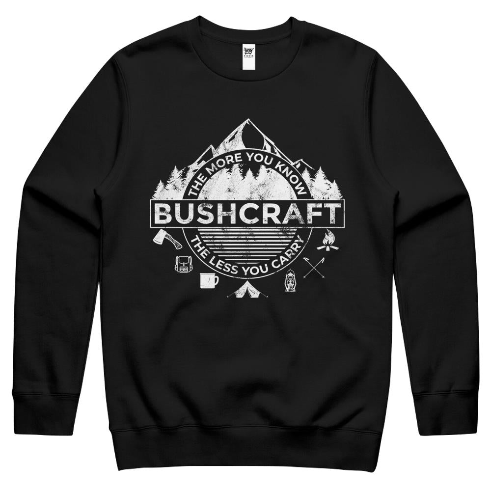 Carry Less Bushcraft Bushcrafting Camping Crewneck Sweatshirt