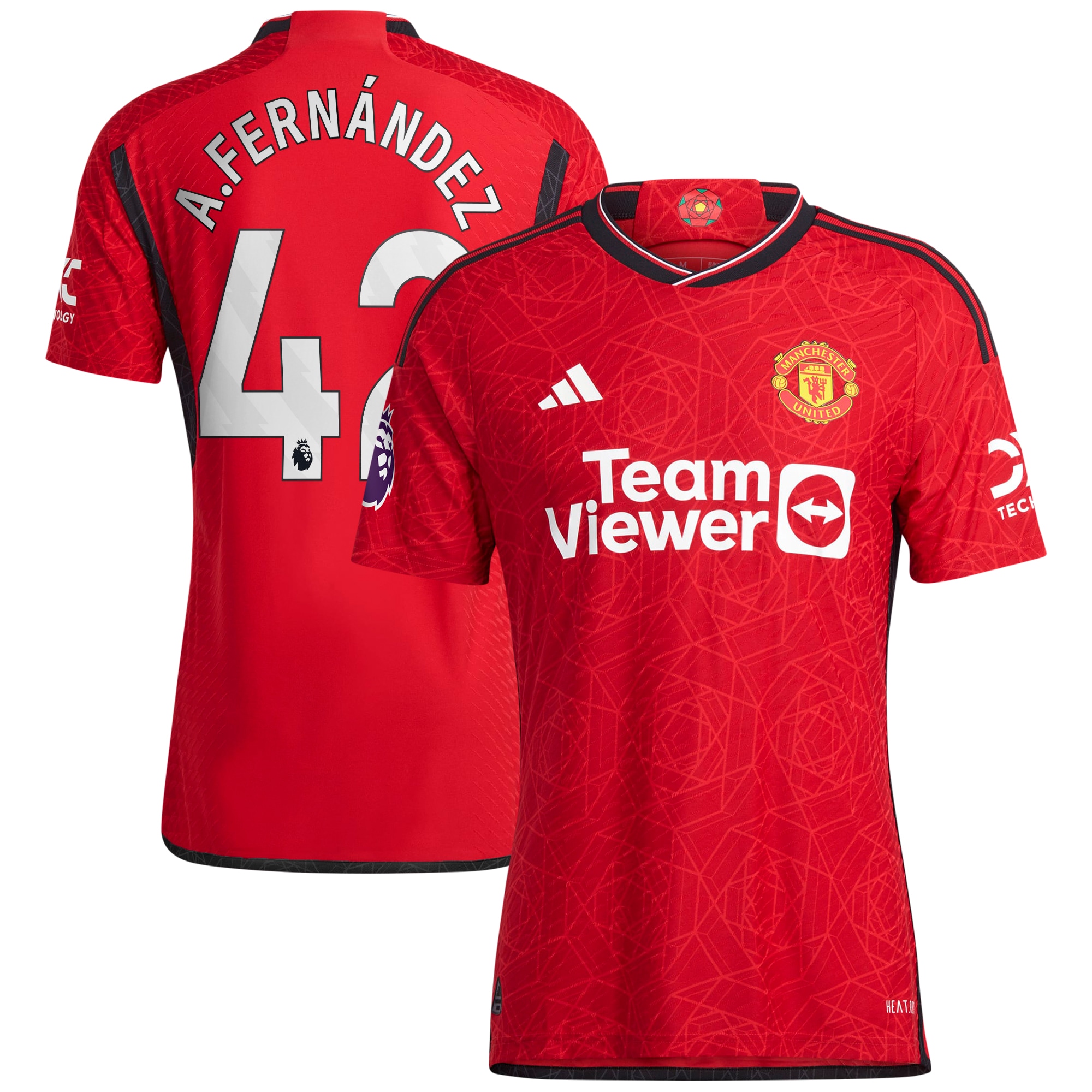 Alvaro Fernández Manchester United 2023/24 Home Authentic Player Jersey  Red