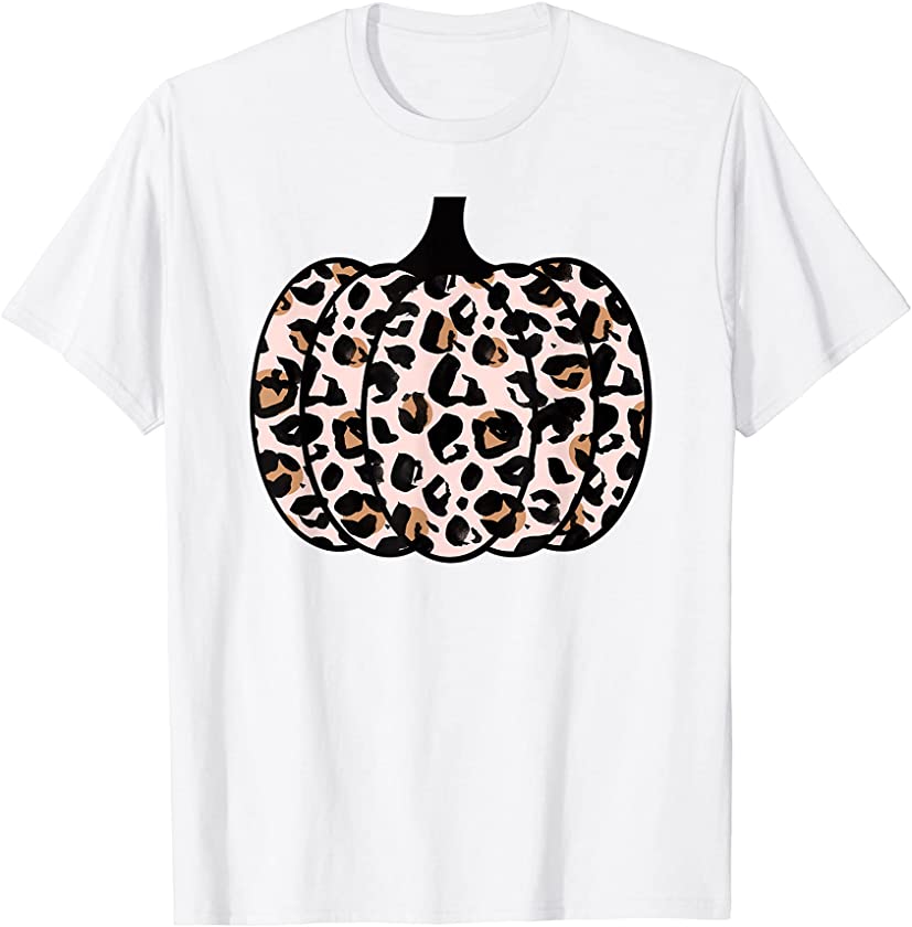 Trendy Pink Leopard Pumpkin Fall T-Shirt