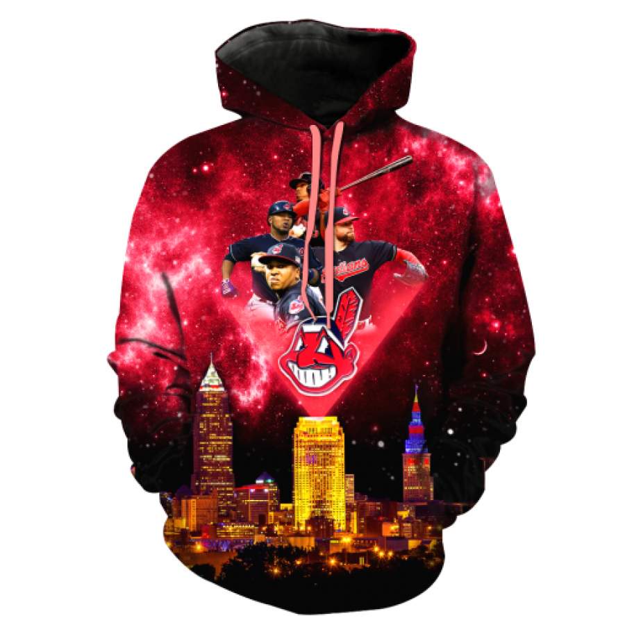 Cleveland Indians All Over Print 3D Hoodie, Cleveland Indians 3D Hoodie