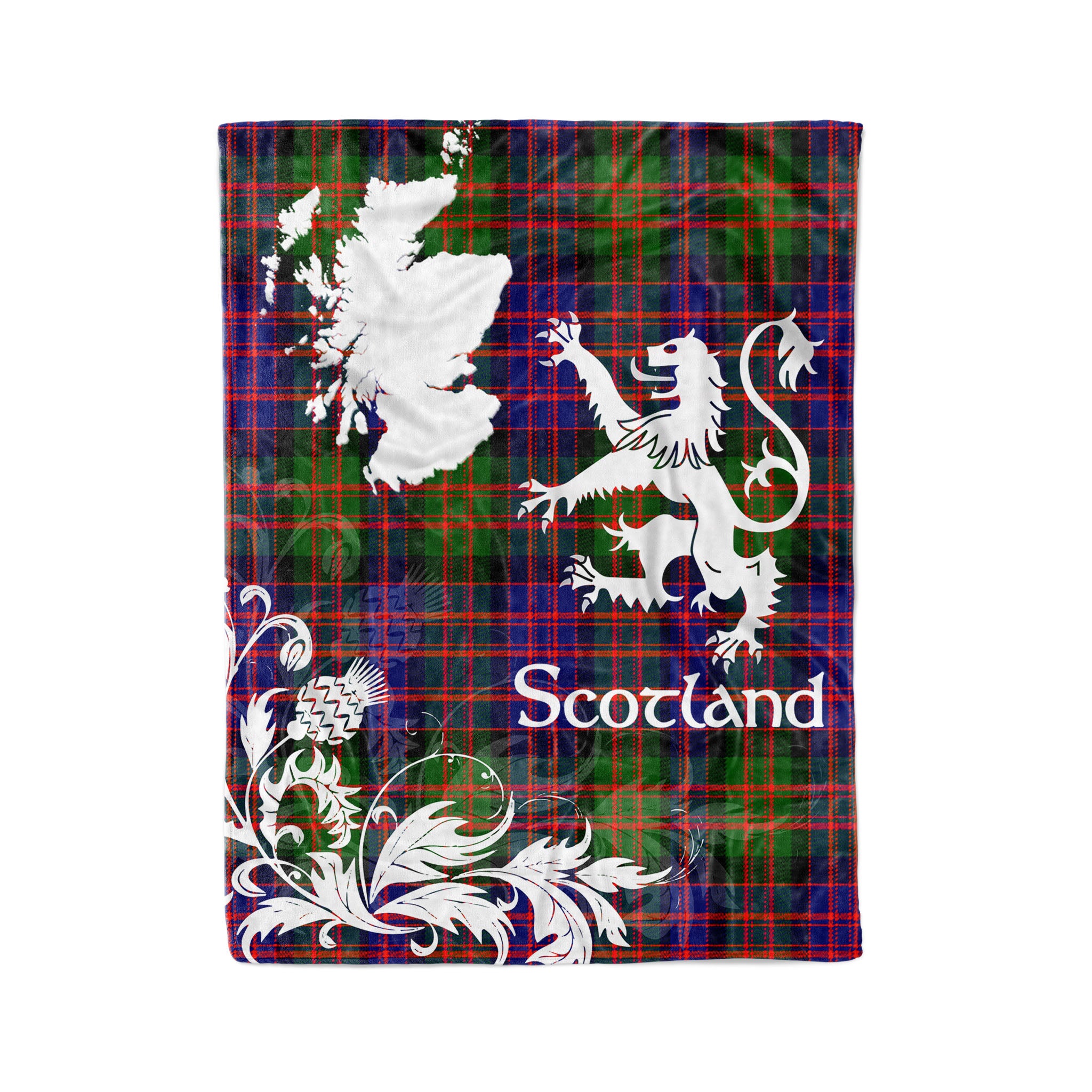 Tartan Plaid Fleece Blanket Tartan Blanket Thistle And Lion Scottish Clan Donaldson Plaid Blanket