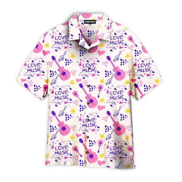 Love Music Country Guitar Pattern Hawaii Shirt For Men Women Ha1849