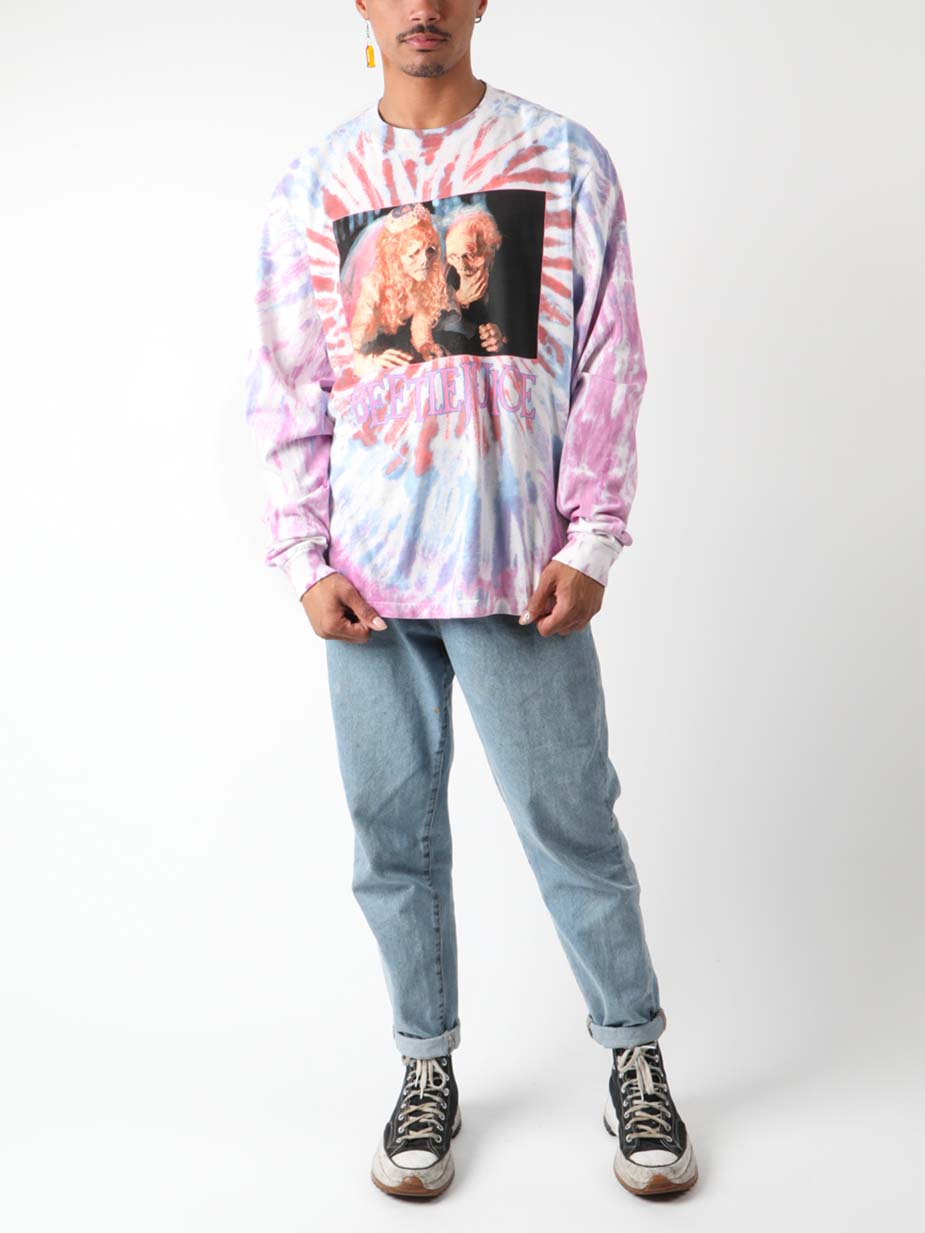 Beetlejuice Dead Wedding Tie Dye Long Sleeve