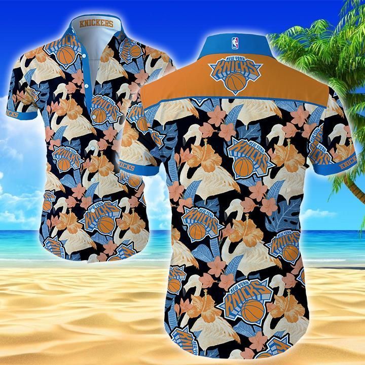 New York Knicks Hawaii Shirt Summer Button Up For Men Beach Wear Short Sleeve Ha11431