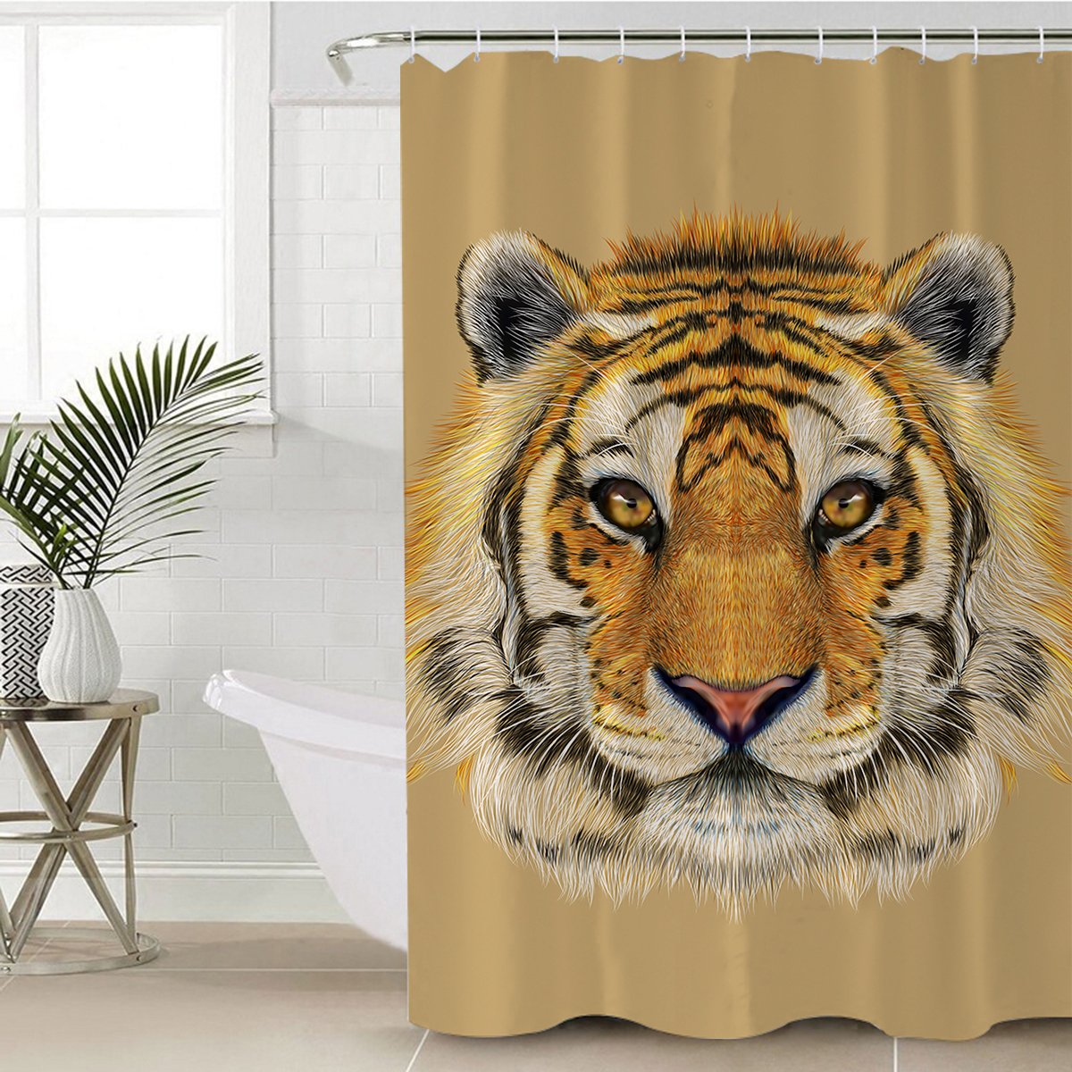 Tiger Mugshot SWYL0484 Shower Curtain