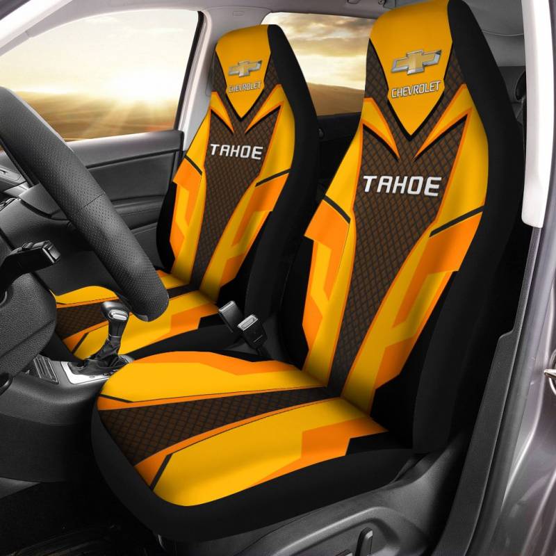 Chevrolet Tahoe TDV Car Seat Cover (Set of 2) Ver 1 (Orange)