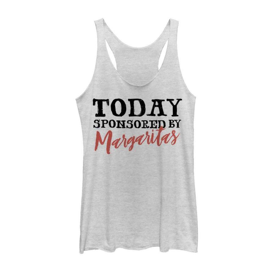 CHIN UP Women’s Today Sponsored by Margaritas  Racerback Tank White Heather