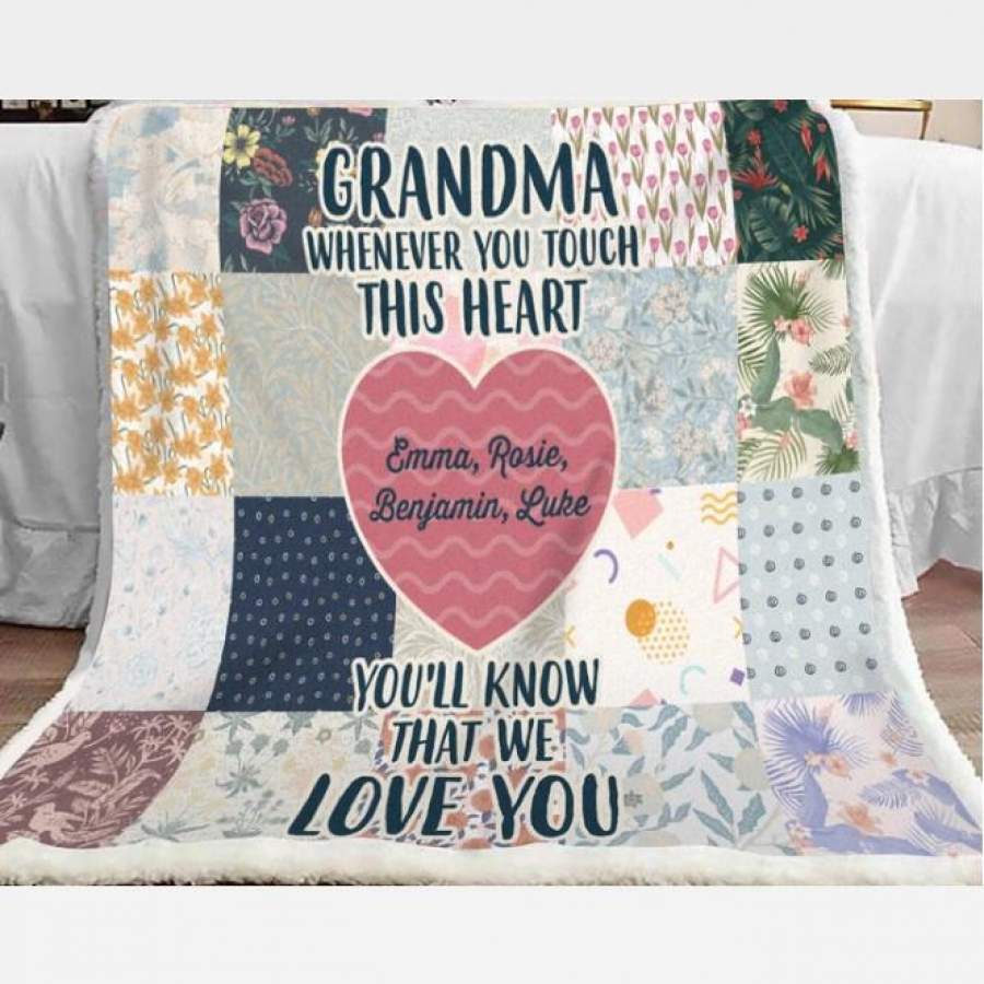 Personalized We Love You Grandma Blanket Gst