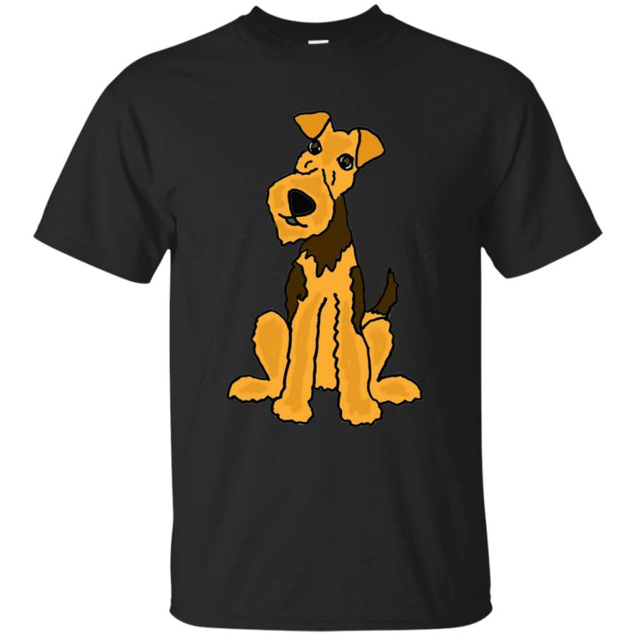 AIREDALE TERRIER – Funny Cute Airedale Puppy Dog Art T Shirt & Hoodie